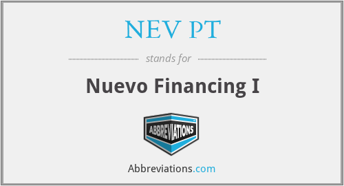 NEV PT - Nuevo Financing I